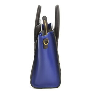 Celine Luggage Gold Blue Brown Shopper Crossbody Shoulder Bag Leather